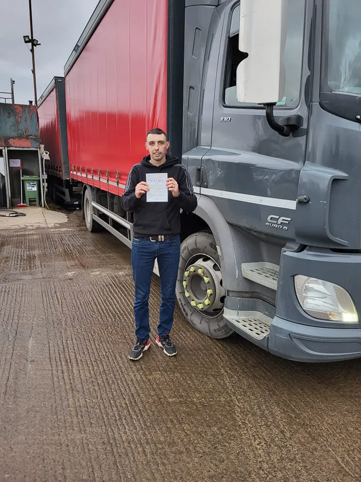 Passed Driver next to Lorry 